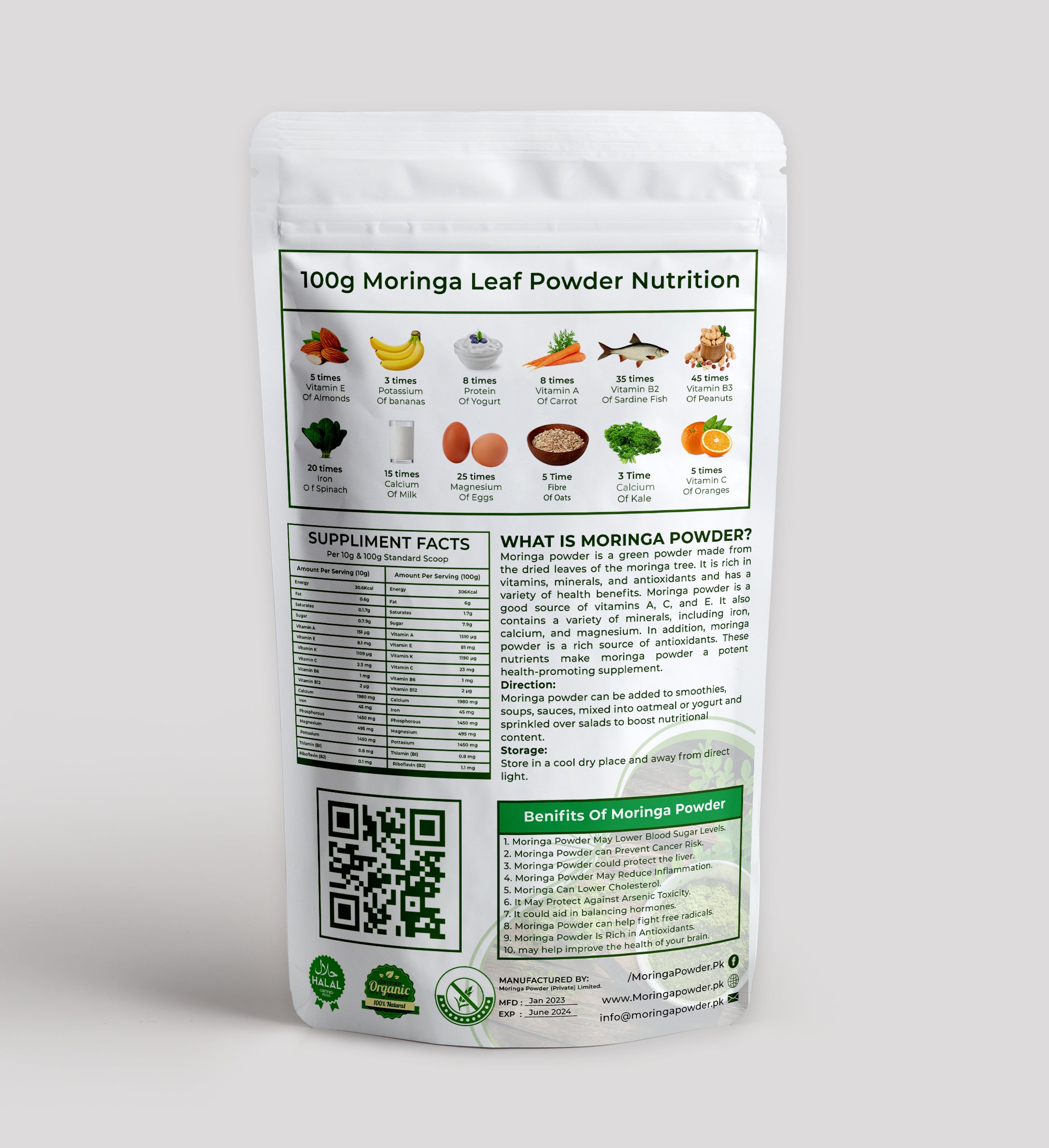 Organic Moringa Powder in (UAE) Dubai